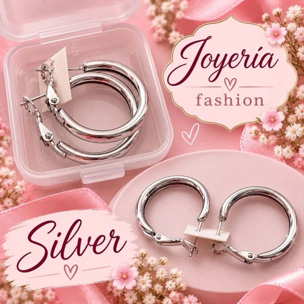 Hoop Earrings Woman Silver Color Thick Jewelry Fashion Elegant Hoop Earrings
